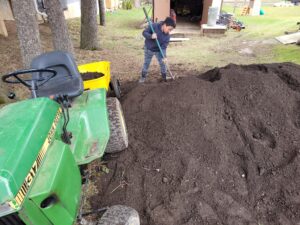 Shovelling on the hill